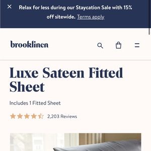 brooklinen flat and fitted sheet in Graphite/ Full size
